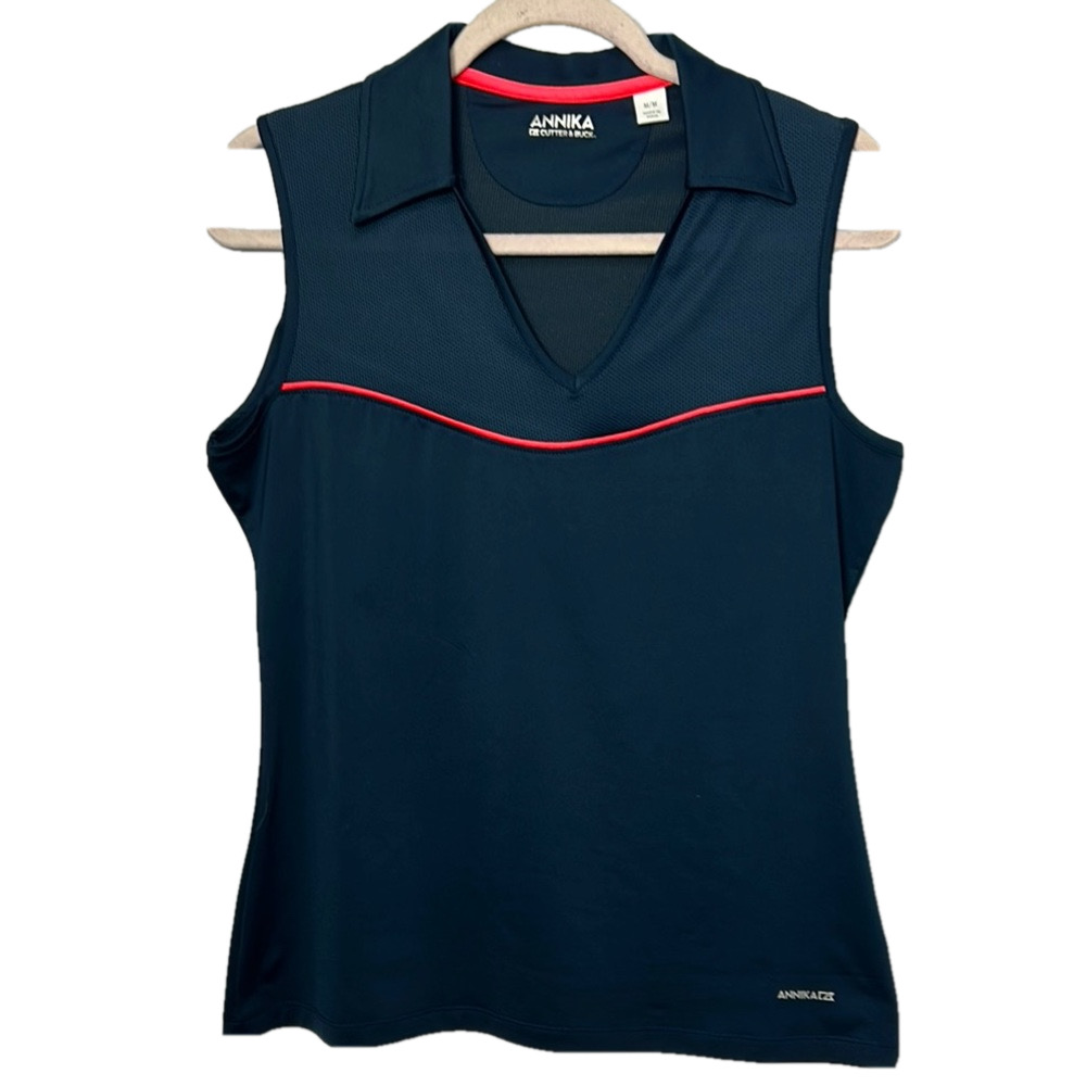 Annika Cutter & Buck Women's Navy Sleeveless Golf Top